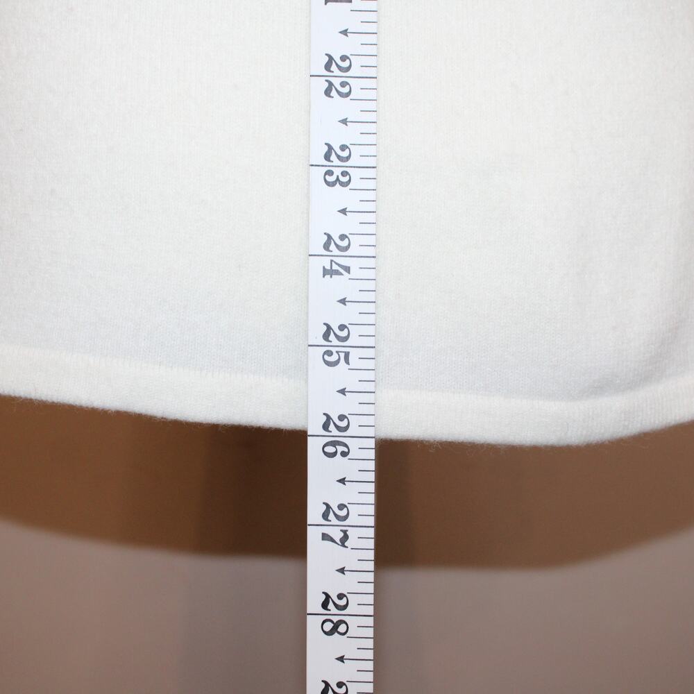 Mercer Street Studio Winter White Sleeveless Pearl Collar Sweater sz L - Picture 6 of 6